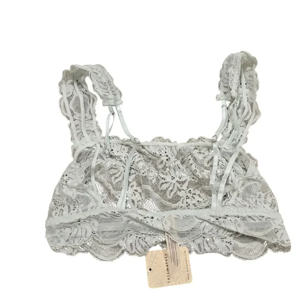 NEW NWT Women's Intimately FP Free People Teal Blue Lace Bralette | Size Small